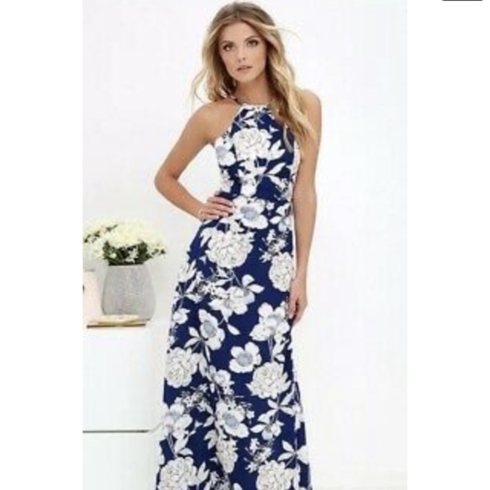 Lulu’s L In Blossom Blue Maxi Dress | Magnolia